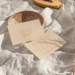 Modern Bright Colourful Retro Whimsical Wedding RSVP Card<br><div class="desc">A simple and elegant calligraphy colourful retro wedding rsvp card. That has a vintage modern peach background with orange script  . Minimalist and chic with handwritten lettering . It is all editable by clicking on the personalise button.</div>