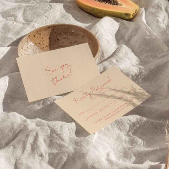 Modern Bright Colourful Retro Whimsical Wedding RSVP Card (Creator Uploaded)