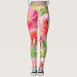 Modern Bright Colourful Rustic Floral Watercolor Leggings<br><div class="desc">Modern Bright Colourful Rustic Floral Watercolor Leggings</div>