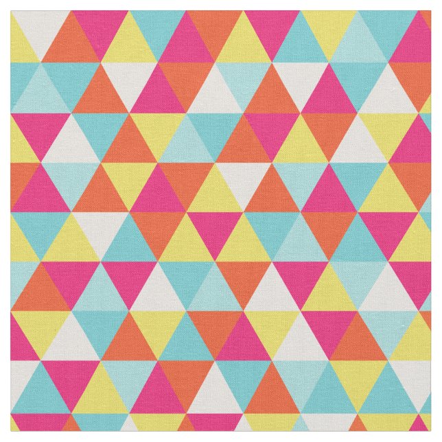 Modern Bright Colours Geometric | Fabric (Close Up)