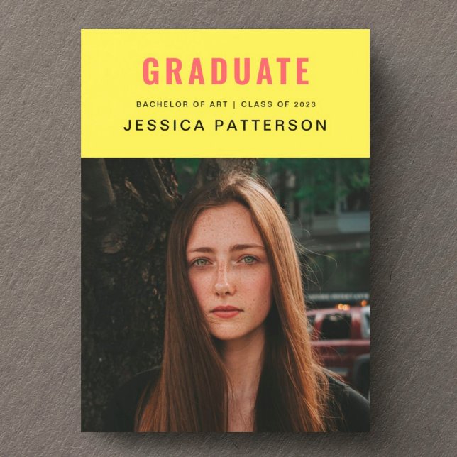 Modern Bright Graduate Editable Graduation Announcement (Creator Uploaded)