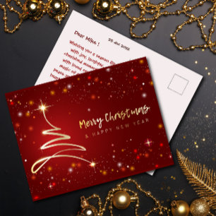 Modern & bright Merry Christmas PostCard