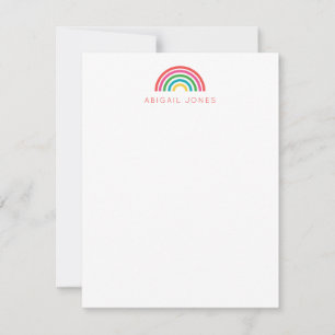 Modern Bright Rainbow Personalised Kids Card