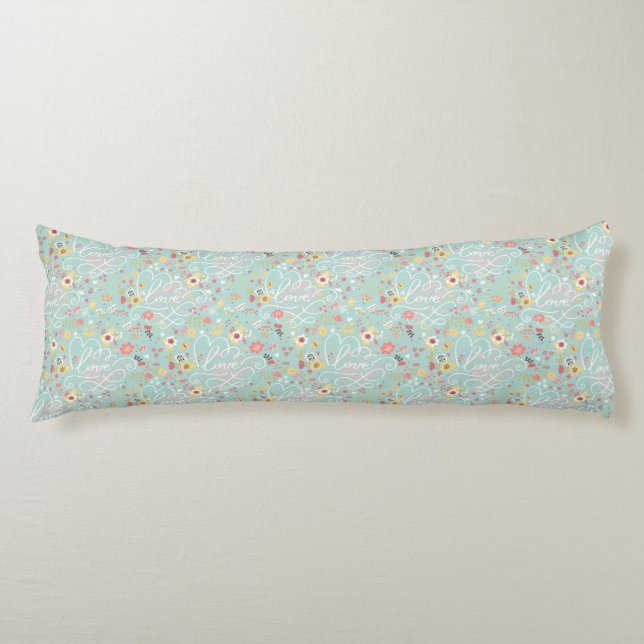 Modern Bright Romantic Pattern Body Cushion (Front)
