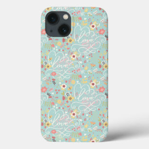 Modern Bright Romantic Pattern iPhone 13 Case