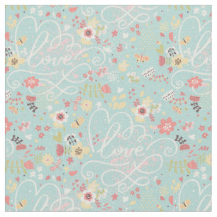 Modern Bright Romantic Pattern Fabric