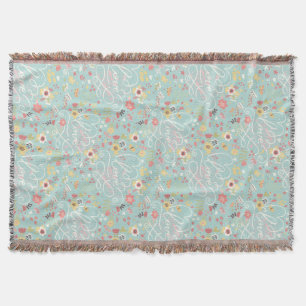 Modern Bright Romantic Pattern Throw Blanket