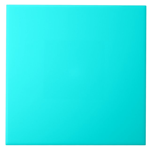 Modern Bright Solid Sky Blue Ceramic Tile (Front)