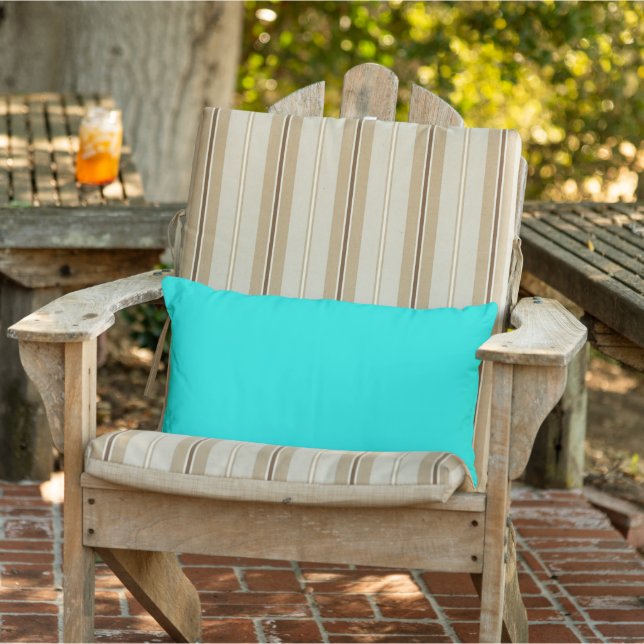 Modern Bright Turquoise Lumbar Cushion (Chair)