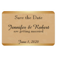 Modern Bronze Floral Wedding Save the Date