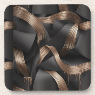 Modern Bronze Flow Luxury Masculine Accent Coaster