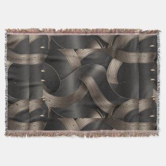 Modern Bronze Flow Luxury Masculine Accent Throw Blanket