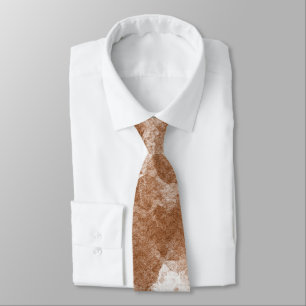 Modern Brown Abstract Watercolor Pattern Tie