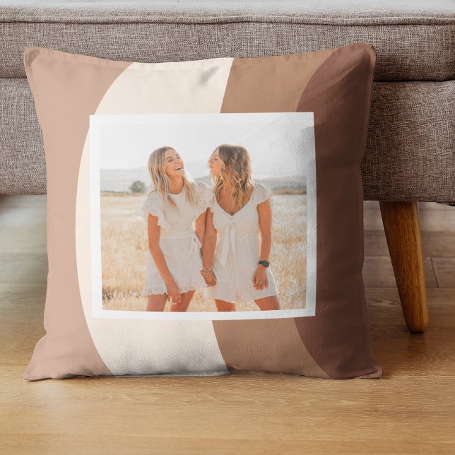 Modern Brown and Beige  Shapes | Photo  Cushion (Creator Uploaded)