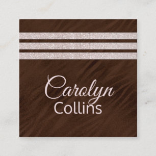 Modern Brown and Blush Business Card