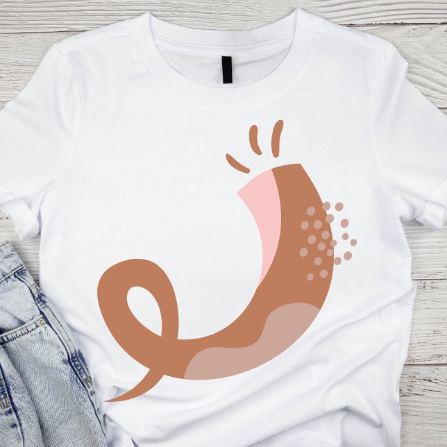 Modern Brown and Pink Yom Kippur Shofar T-Shirt (Creator Uploaded)