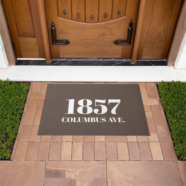 Modern brown and white elegant doormat (Outdoor)