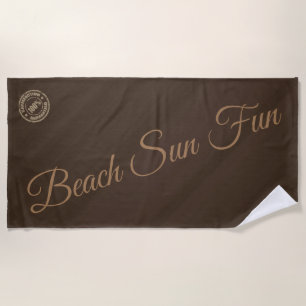 Modern Brown Beach Towel