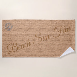 Modern Brown Beach Towel