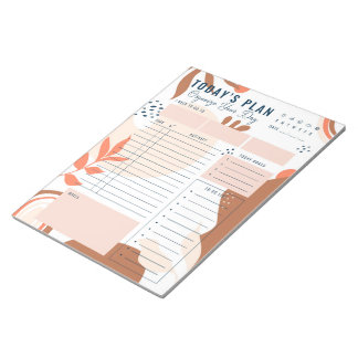 Modern Brown-Beige Daily Planner Notepad