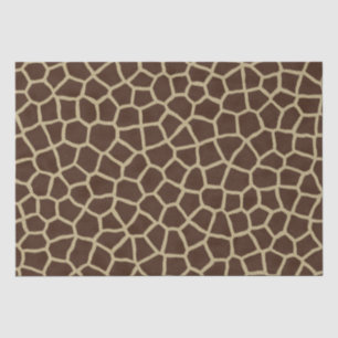 Modern Brown Beige Giraffe Animal Geometric Print Tissue Paper