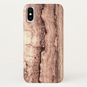Modern brown beige sepia burnt orange granite  iPhone x case