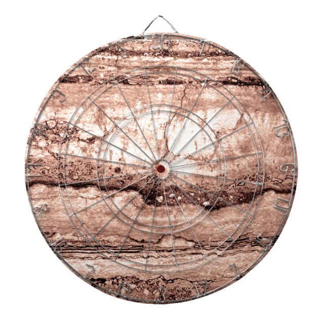 Modern brown beige sepia burnt orange granite  dartboard (Front)