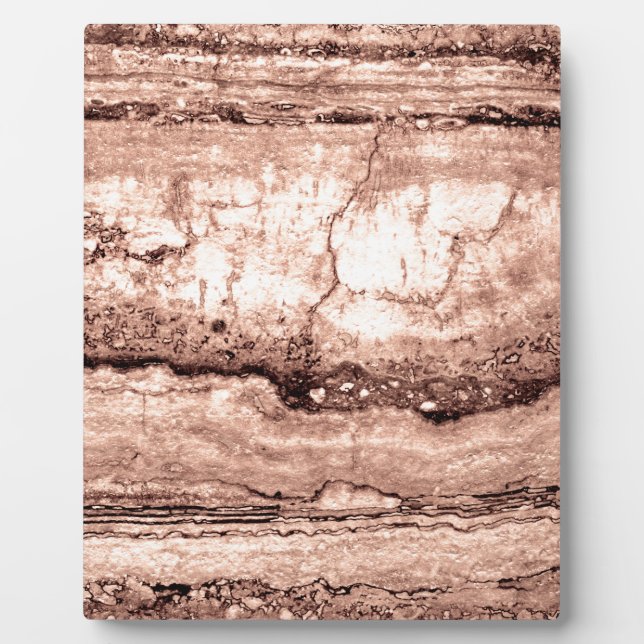 Modern brown beige sepia burnt orange granite  plaque (Front)