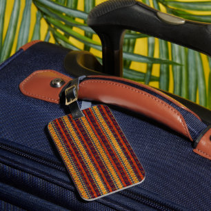Modern Brown Boho  Luggage Tag