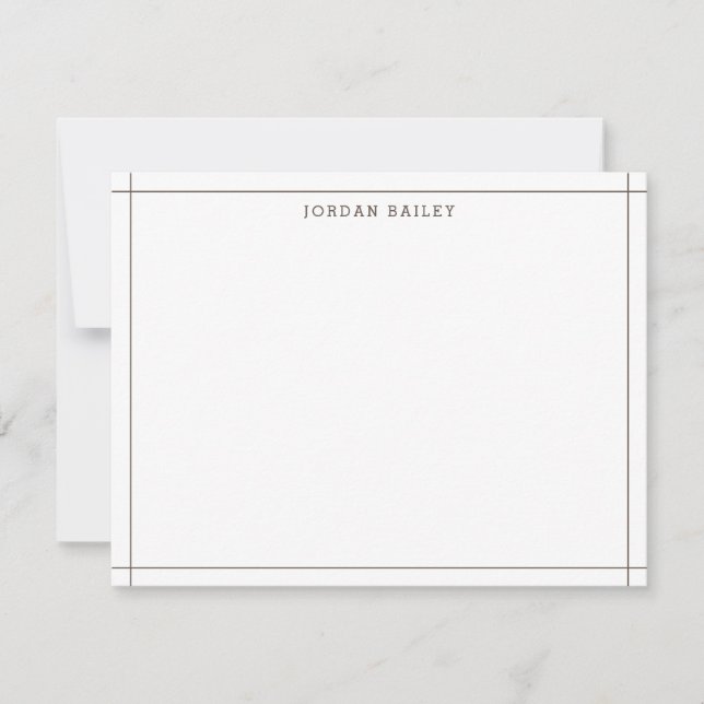 Modern Brown Border Architect Modern Professional Card (Front)
