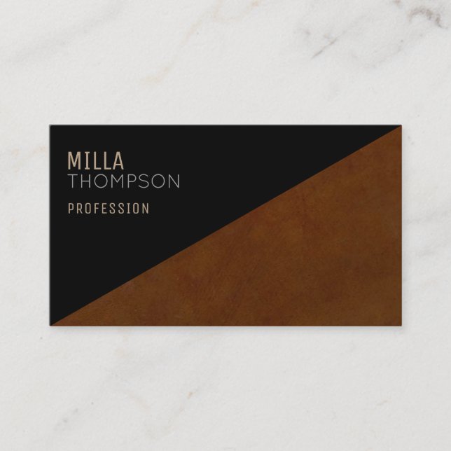 modern brown business card for any profession (Front)