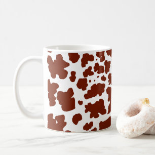 Modern Brown Cow Spots Print Coffee Mug