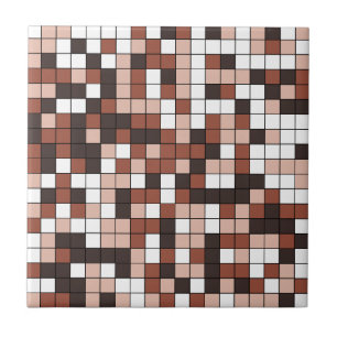 Modern Brown Geometric Ceramic Tile