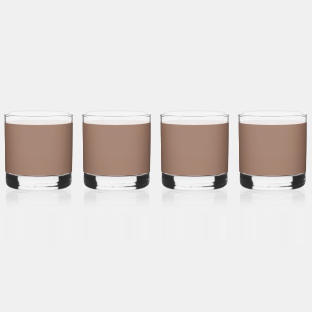 Modern Brown Glassware Set - 4 Pieces Whiskey Glass (Front)