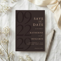 Modern Brown Minimalist Wedding