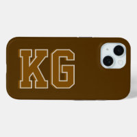 Modern  Brown Monogram Initials
