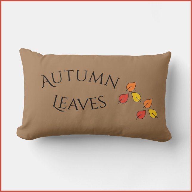 Modern Brown Orange Autumn Leaves Throw Pillow (Creator Uploaded)