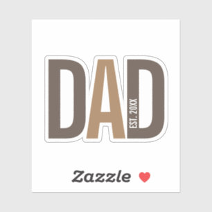 Modern Brown Personalised Dad Established
