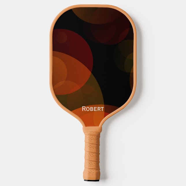 Modern Brown Personalised Script Name Pickleball Paddle (Back)