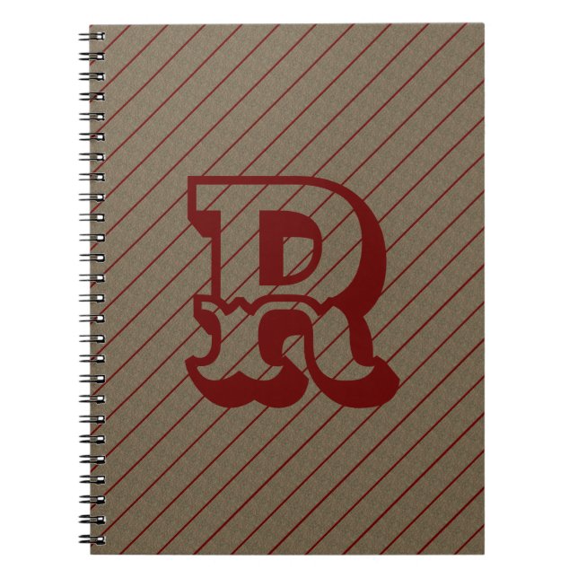 MODERN BROWN RED CUTE Spiral Photo  Notebook (Front)