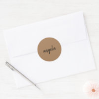 Modern brown stylish custom name