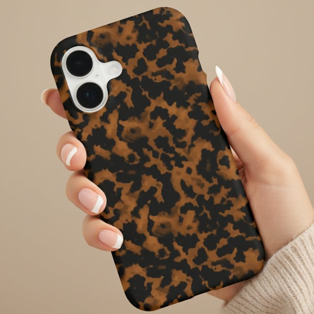 Modern Brown Tortoise Shell Stylish (Add a touch of chic charm to your phone with this Modern Brown Tortoise Shell Stylish iPhone Case! )