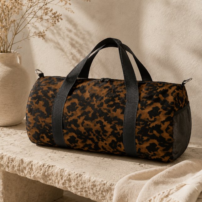 Modern Brown Tortoise Shell Stylish Duffle Bag (Modern Brown Tortoise Shell Stylish Duffle Bag)