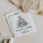Modern Brunch and Bubbly Bridal Shower Napkin<br><div class="desc">This paper napkin design has a unique blend of retro style and modern elegance that will surely impress your guests. You have the option to change the colour of artwork and text. Matching items in Cava party design.</div>