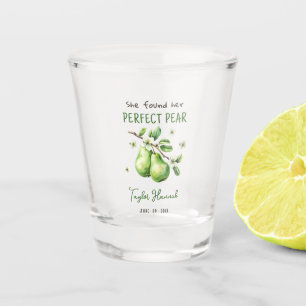 Modern Brunch Greenery Perfect Pear Bridal Shower Shot Glass