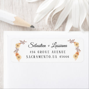 Modern Brush Handwritten Return Address Label