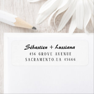 Modern Brush Handwritten Return Address Label