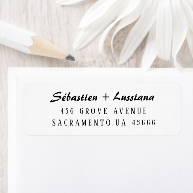 Modern Brush Handwritten Return Address Label (Insitu)