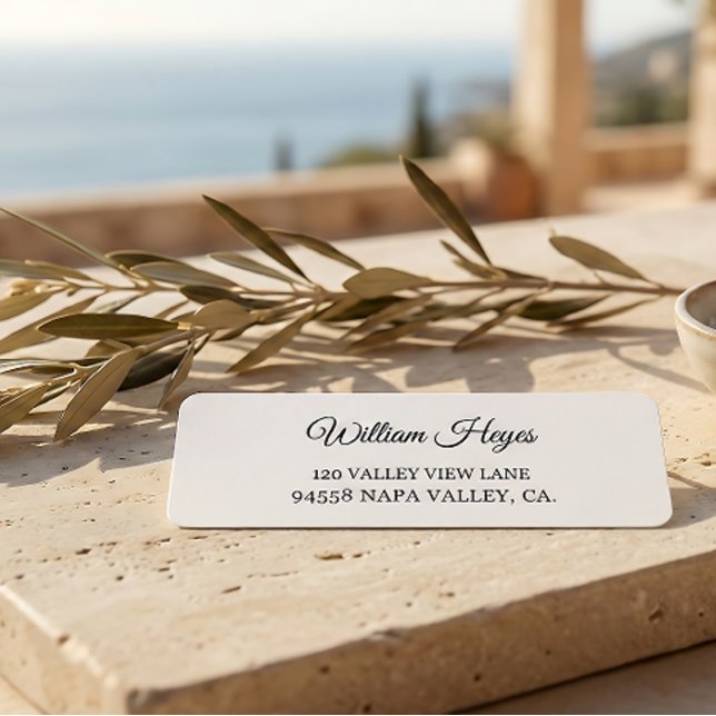 Modern Brush Handwritten Return Address Label (Creator Uploaded)