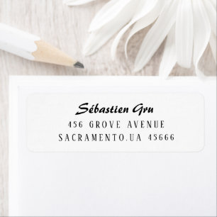 Modern Brush Handwritten Return Address Label